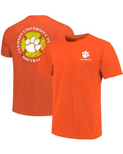 Image One Clemson Tigers Softball Seal T-shirt - Orange