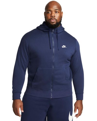 Nike Sportswear Club Fleece Full-zip Hoodie - Blue