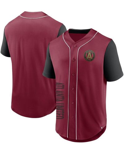 Fanatics Branded Red Atlanta United Fc Balance Fashion Baseball Jersey