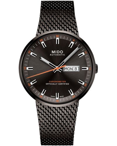 MIDO Swiss Automatic Commander Ii Cosc Black Pvd Bracelet Watch 42mm