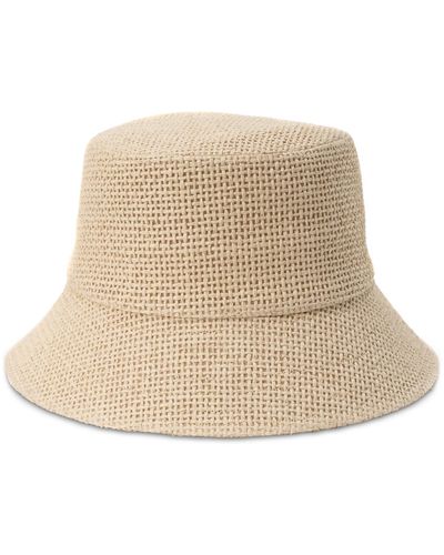 INC International Concepts Straw Bucket Hat - Natural