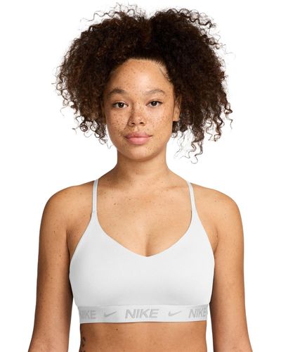 Nike Indy Light-support Padded Adjustable Sports Bra - White