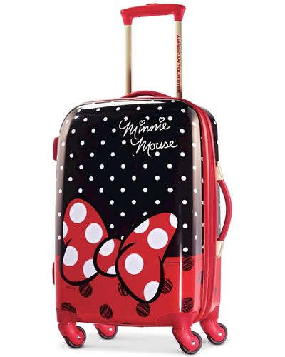Disney Minnie Mouse Red Bow 21" Hardside Spinner Suitcase By American Tourister