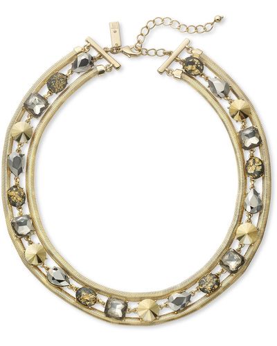 INC International Concepts Jewel All Around Necklace - Metallic
