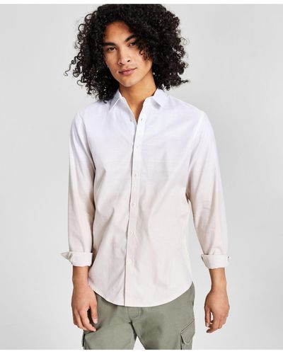 INC International Concepts Ombre Shirt, Created For Macy's - White