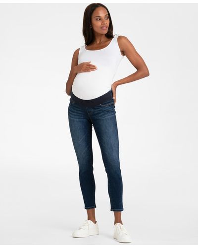 Seraphine Under Bump Skinny Maternity Jeans - Blue