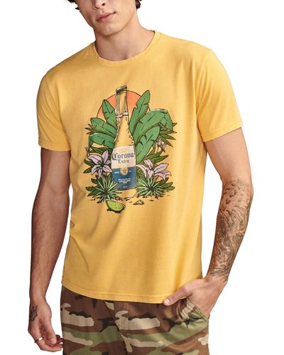 Lucky Brand Corona Tropical T-shirts - Yellow