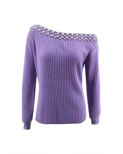 Bellemere New York Bellemere Off-shoulder Sweater - Purple