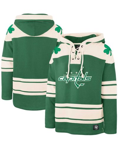 '47 Washington Capitals St. Patrick's Day Superior Lacer Pullover Hoodie - Green