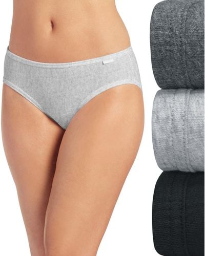 Jockey Elance Bikini Underwear 3 Pack 1489 - Gray