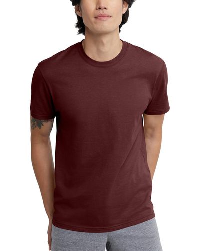 Hanes Originals Cotton Short Sleeve T-shirt - Red