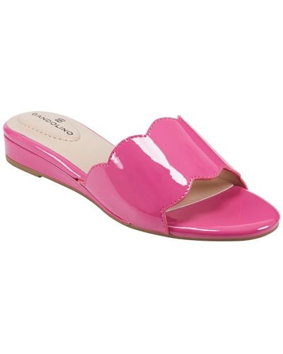 Bandolino Kayla Open Toe Slip-on Demi Wedge Sandals - Pink