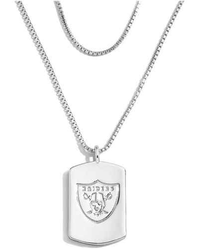 WEAR by Erin Andrews X Baublebar Las Vegas Raiders Dog Tag Necklace - White