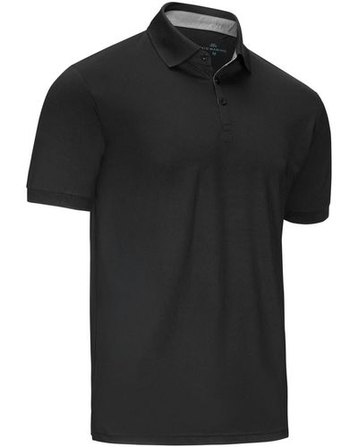 Mio Marino Designer Golf Polo Shirt - Black