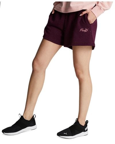 PUMA Live In French Terry 4" Shorts - Purple