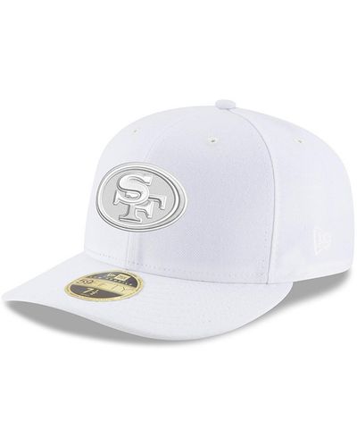 KTZ San Francisco 49ers On Low Profile 59fifty Fitted Hat - White