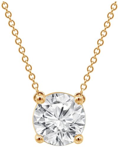 Badgley Mischka Certified Lab Grown Diamond Solitaire 18" Pendant Necklace (3 Ct. T.w. - Metallic