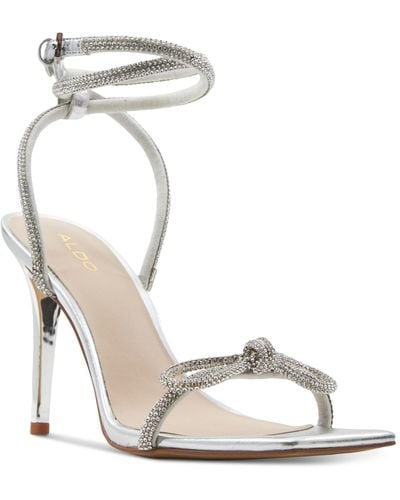 ALDO Barrona Rhinestone Two-piece Dress Sandals - Metallic