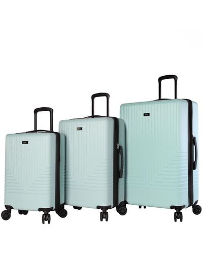 Nicole Miller Fanciful 3 Piece luggage Set - Green