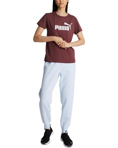 PUMA Embroidered-logo High-waist Fleece Sweatpant jogger - Multicolor