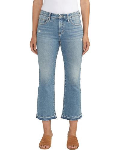 Jag Eloise Mid Rise Cropped Bootcut Jeans - Blue