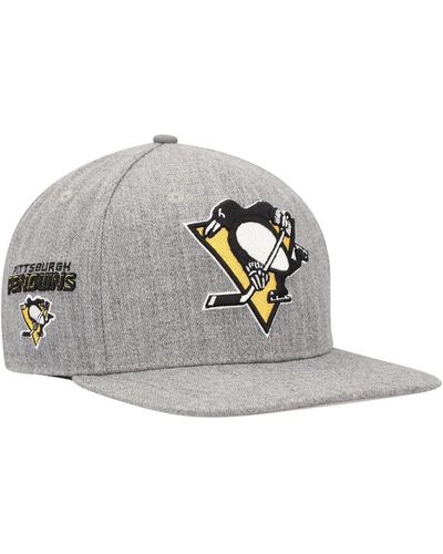 Pro Standard Pittsburgh Penguins Classic Logo Snapback Hat - Gray