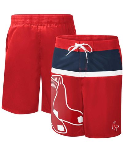 G-III 4Her by Carl Banks Boston Sox Sea Wind Swim Shorts - Red