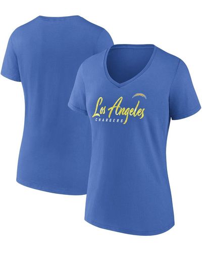 Fanatics Los Angeles Chargers Shine Time V-neck T-shirt - Blue