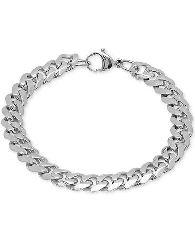 Steeltime Tone Chain Link Necklace & Bracelet Set - Metallic