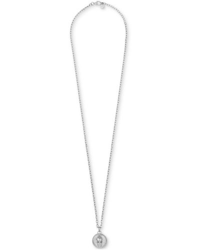 Philipp Plein 3d $kull Cable Chain 29-1/2" Pendant Necklace - White