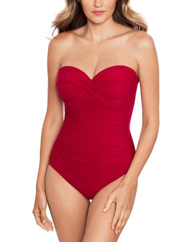 Miraclesuit Rock Solid Madrid One Piece Swimsuit - Red