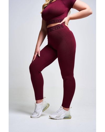 Twill Active Avira Panel Recycled Seamless legging - Red