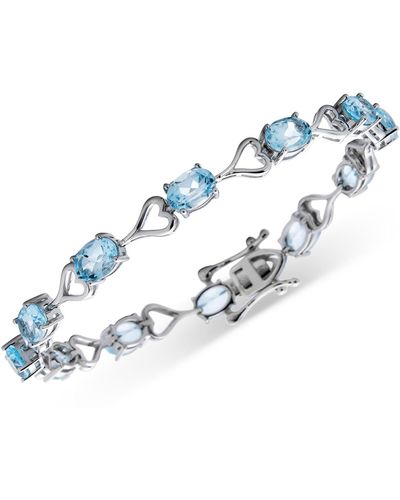 Macy's Heart Link Bracelet - Blue