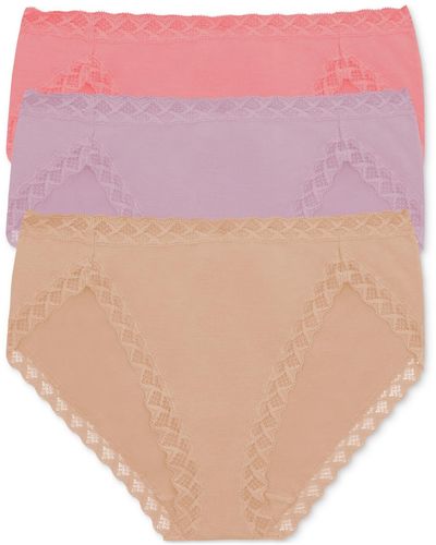 Natori Bliss French Cut Brief Underwear 3-pack 152058mp - Pink