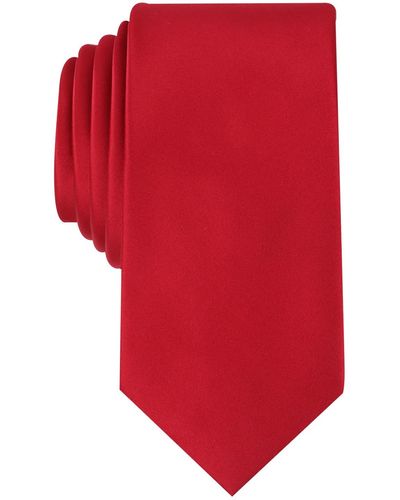 Perry Ellis Satin Solid Tie - Red