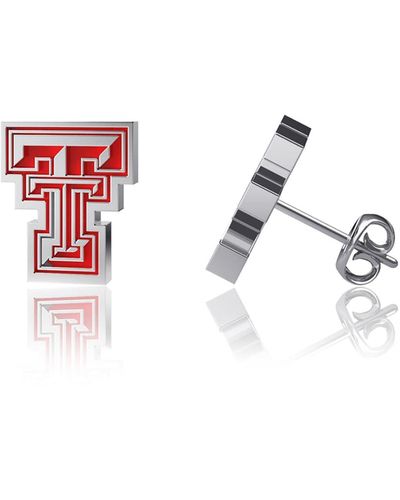 Dayna Designs Texas Tech Red Raiders Enamel Post Earrings - White