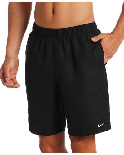 Nike Essential Lap Solid 9" Swim Trunks - Black