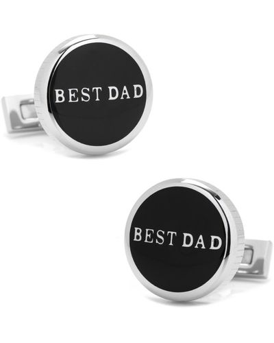 Cufflinks Inc. Best Dad Stainless Steel Cufflinks - Black