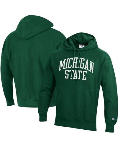 Champion Michigan State Spartans Team Arch Reverse Weave Pullover Hoodie - Green