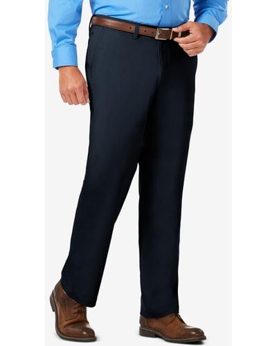 Haggar J.m. Luxury Comfort Classic-fit Performance Stretch Casual Pants - Blue