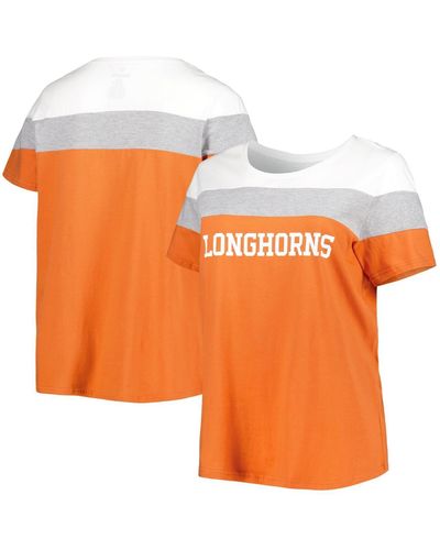 Profile Texas Texas Longhorns Plus Size Split Body T-shirt - Orange