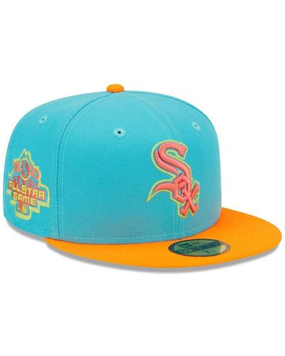 KTZ Blue And Orange Boston Red Sox Vice Highlighter 59fifty Fitted