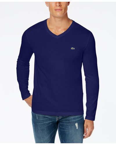 Lacoste men's long sleeve t shirts top