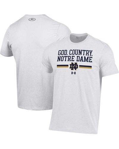 Under Armour Notre Dame Fighting Irish God Country T-shirt - White