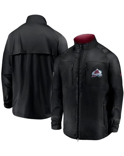 Fanatics Colorado Avalanche Authentic Pro Locker Room Rink Raglan Full-zip Jacket - Black