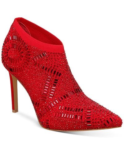 Thalia Sodi Karmen Ankle Booties - Red