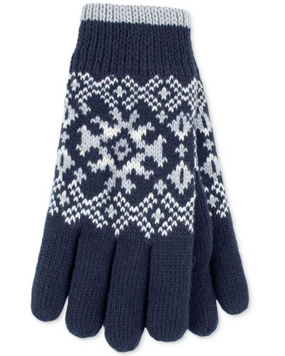 Heat Holders Judith Fair Isle Gloves - Blue