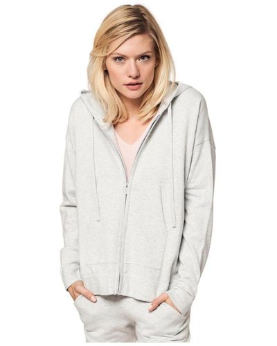 Bellemere New York Bellemere Sporty Cotton Cashmere Hoodie - White