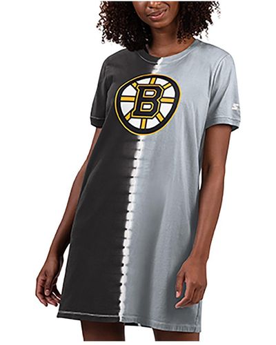 Starter Boston Bruins Ace Tie-dye Sneaker Dress - Black