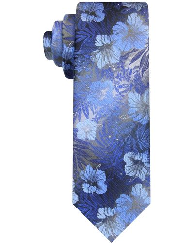 Van Heusen Classic Floral Tie - Blue